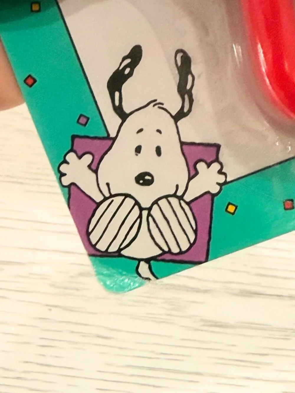 Vintage Peanuts Snoopy and the Daisy Hill Puppies Star Musical Rattle RED Danara